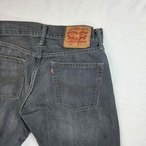 Levi Strauss 514 Straight Fit Mens Jeans Charcoal Gray Denim 32x30 514-0498